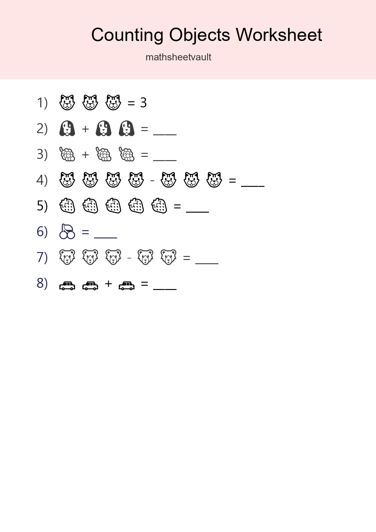 Learn Counting With Pictures Worksheet (Pre-K) - Part 146