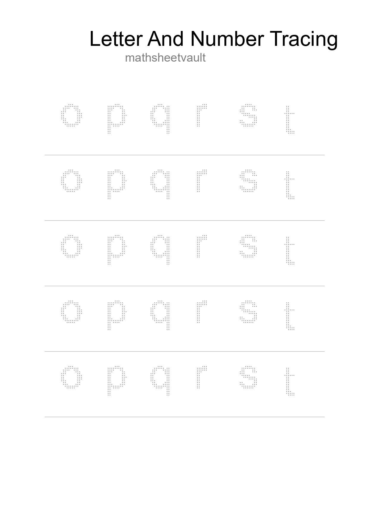 Printable Tracing Worksheet For Kids - Part 153